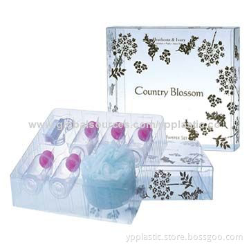 clear blister inner tray with printed plastic box